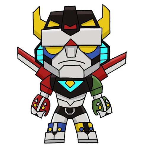 Цветной вариант раскраски вольтрон