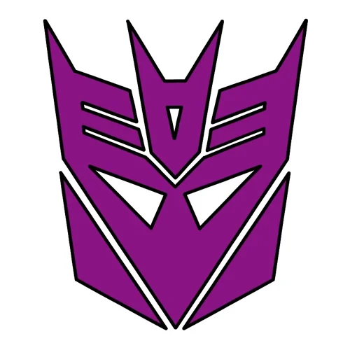 Цветной вариант раскраски десептиконы эмблема трансформеры