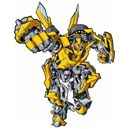 Цветной вариант раскраски бамблби трансформер автобот