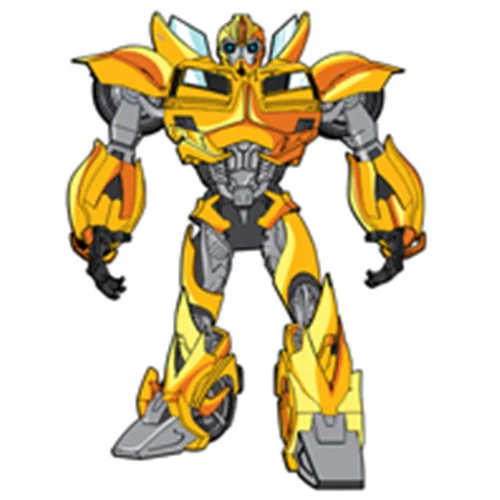 Цветной вариант раскраски трансформер бамблби