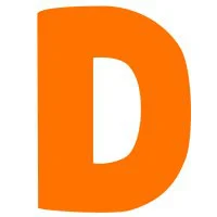 Цветной вариант раскраски английский алфавит буква d без картинки