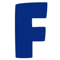 Цветной вариант раскраски английский алфавит буква f без картинки