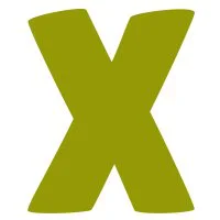 Цветной вариант раскраски английский алфавит буква x без картинки