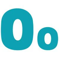 Цветной вариант раскраски буква o английского алфавита