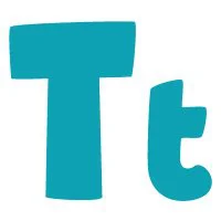 Цветной вариант раскраски буква t английского алфавита