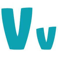 Цветной вариант раскраски буква v английского алфавита