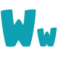 Цветной пример раскраски буква w английского алфавита