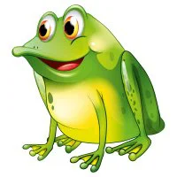 Цветной вариант раскраски болотная лягушка