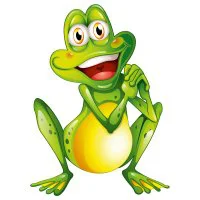 Цветной вариант раскраски лягушка квакушка умиляется