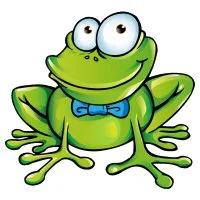 Цветной вариант раскраски лягушка мальчик принц