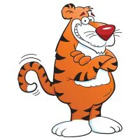 Цветной вариант раскраски крутой тигр