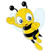 Цветной вариант раскраски пчелка