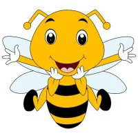 Цветной пример раскраски пчелка рисунок для детей