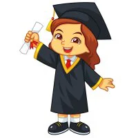 Цветной пример раскраски девочка выпускница