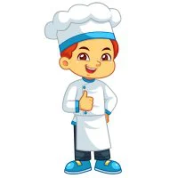 Цветной пример раскраски повар профессия