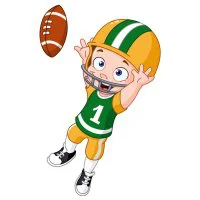 Цветной пример раскраски игра в американский футбол