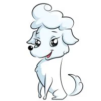 Цветной вариант раскраски стройная собачка