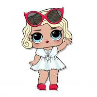 Цветной вариант раскраски кукла лол мерилин монро (leading baby)