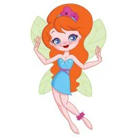 Цветной вариант раскраски фея модница