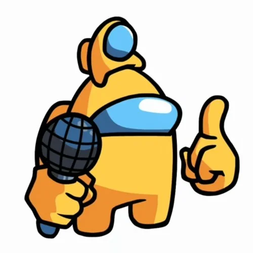 Цветной вариант раскраски член экипажа амонг ас с микрофоном