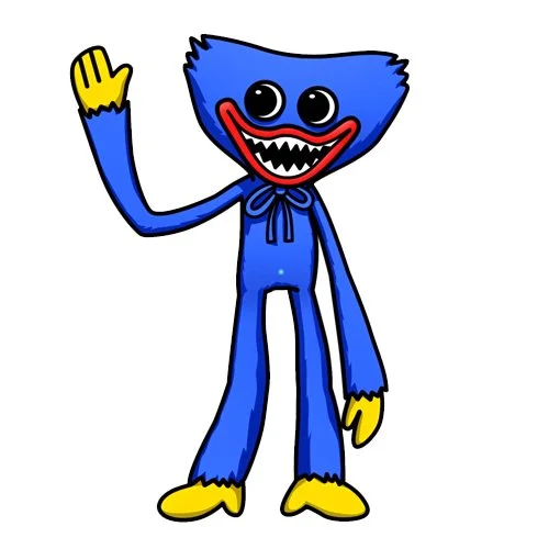 Цветной вариант раскраски хагги вагги передает привет