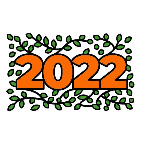 Цветной пример раскраски 2022 цифры