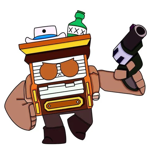 Цветной вариант раскраски 8 бит из салуна