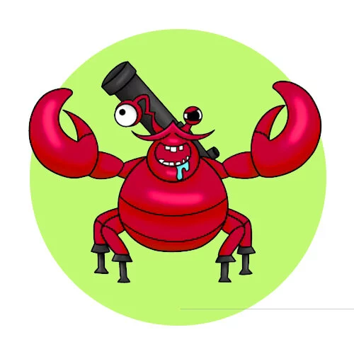 Цветной вариант раскраски admiral krusty банбан