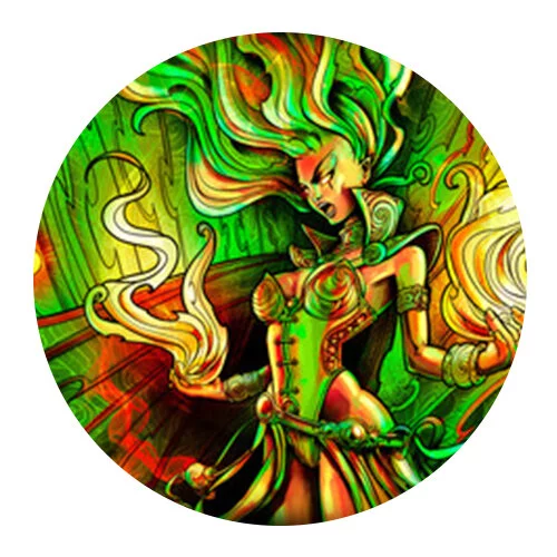 Цветной вариант раскраски агония