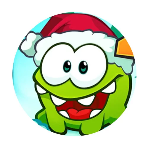 Цветной вариант раскраски ам-няма новогодний