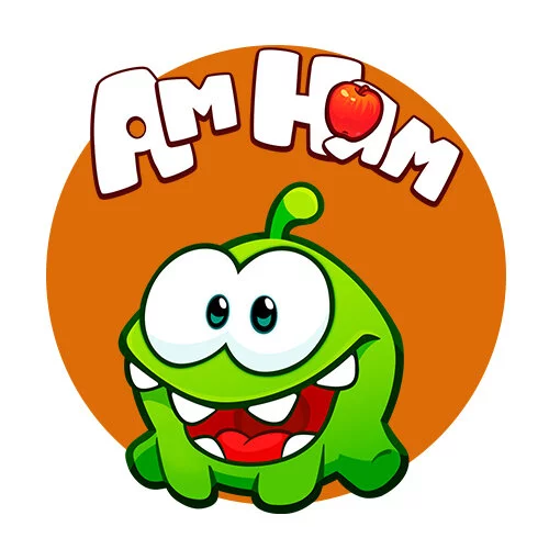 Цветной вариант раскраски ам-няма счастливый инопланетянин