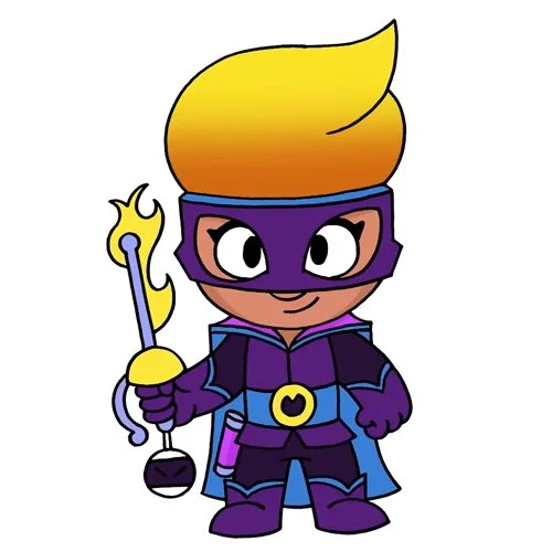 Цветной пример раскраски амбер де ла вега новый