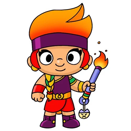 Цветной вариант раскраски амбер обычный скин