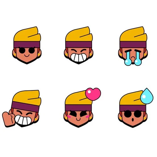 Цветной пример раскраски амбер смайлы