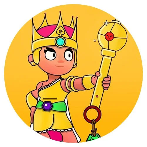 Цветной вариант раскраски амбер в короне