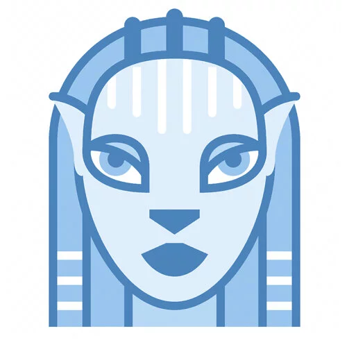 Цветной вариант раскраски аватар 2 иконка нейтири