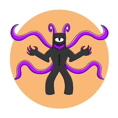 Цветной пример раскраски badbad гарден банбан