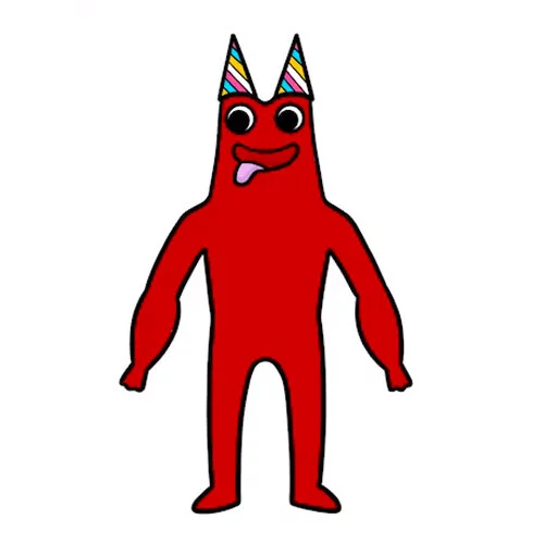 Цветной вариант раскраски банбан с языком