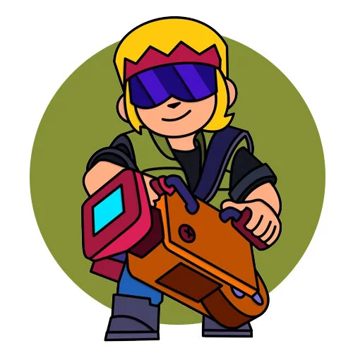 Цветной вариант раскраски бастер боец