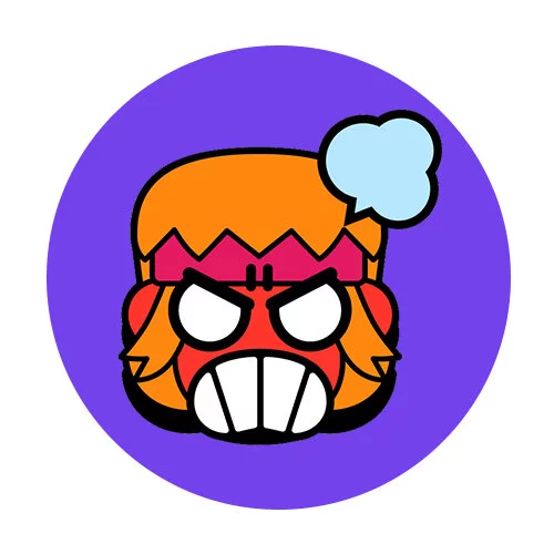 Цветной пример раскраски бастер гнев