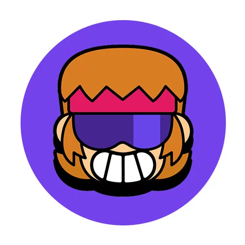 Цветной пример раскраски бастер радость