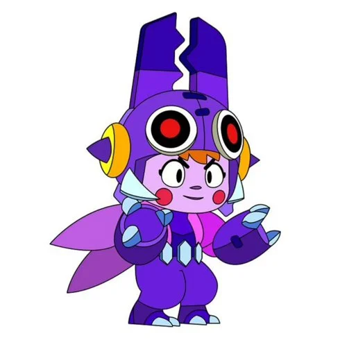 Цветной вариант раскраски беа мегамуха