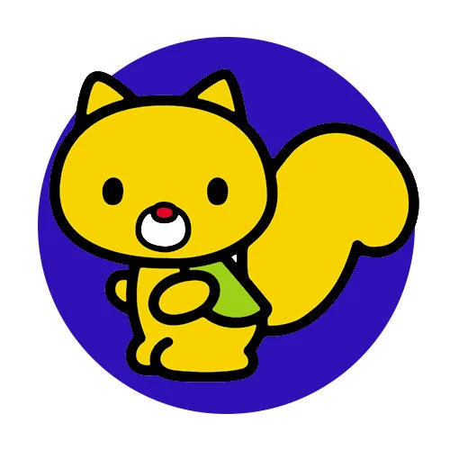 Цветной вариант раскраски белочка рорри из хелло китти