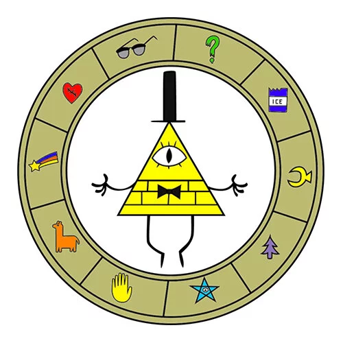 Цветной вариант раскраски билл шифр демон