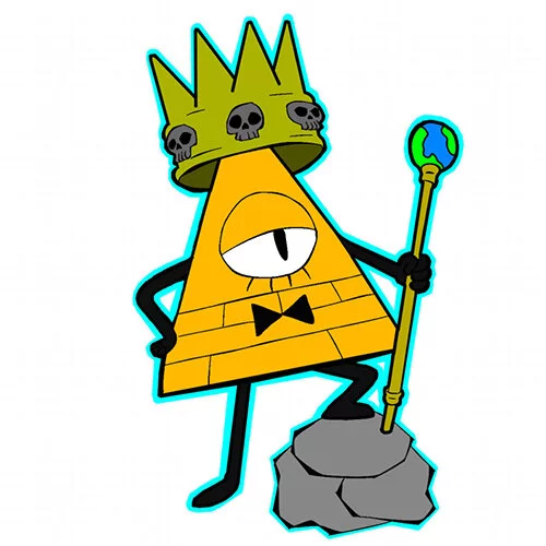 Цветной пример раскраски билл шифр демон король мира