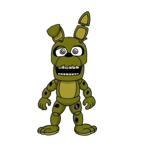 Цветной вариант раскраски бонни спрингтрап фнаф 9