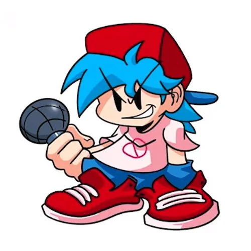 Цветной пример раскраски бойфренд фнф