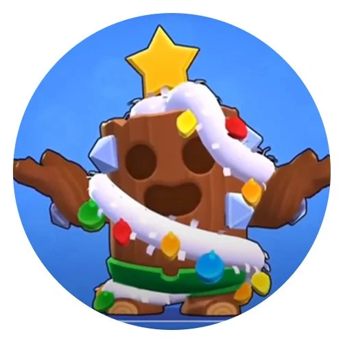 Цветной вариант раскраски бревноновогодний спайк