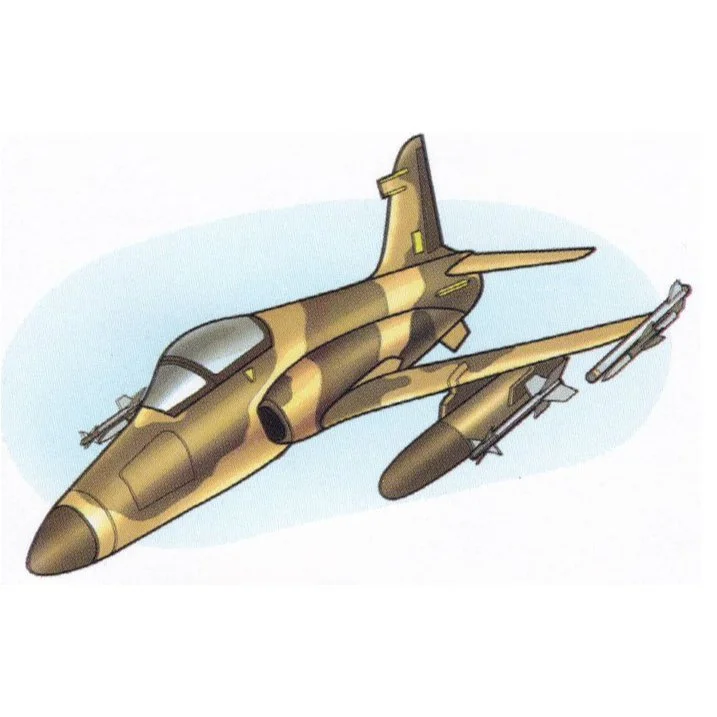 Цветной пример раскраски британский тактический штурмовик hawk mk.200