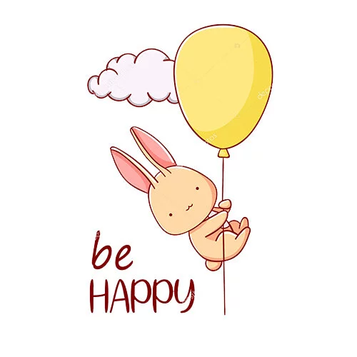 Цветной вариант раскраски будь счастлив